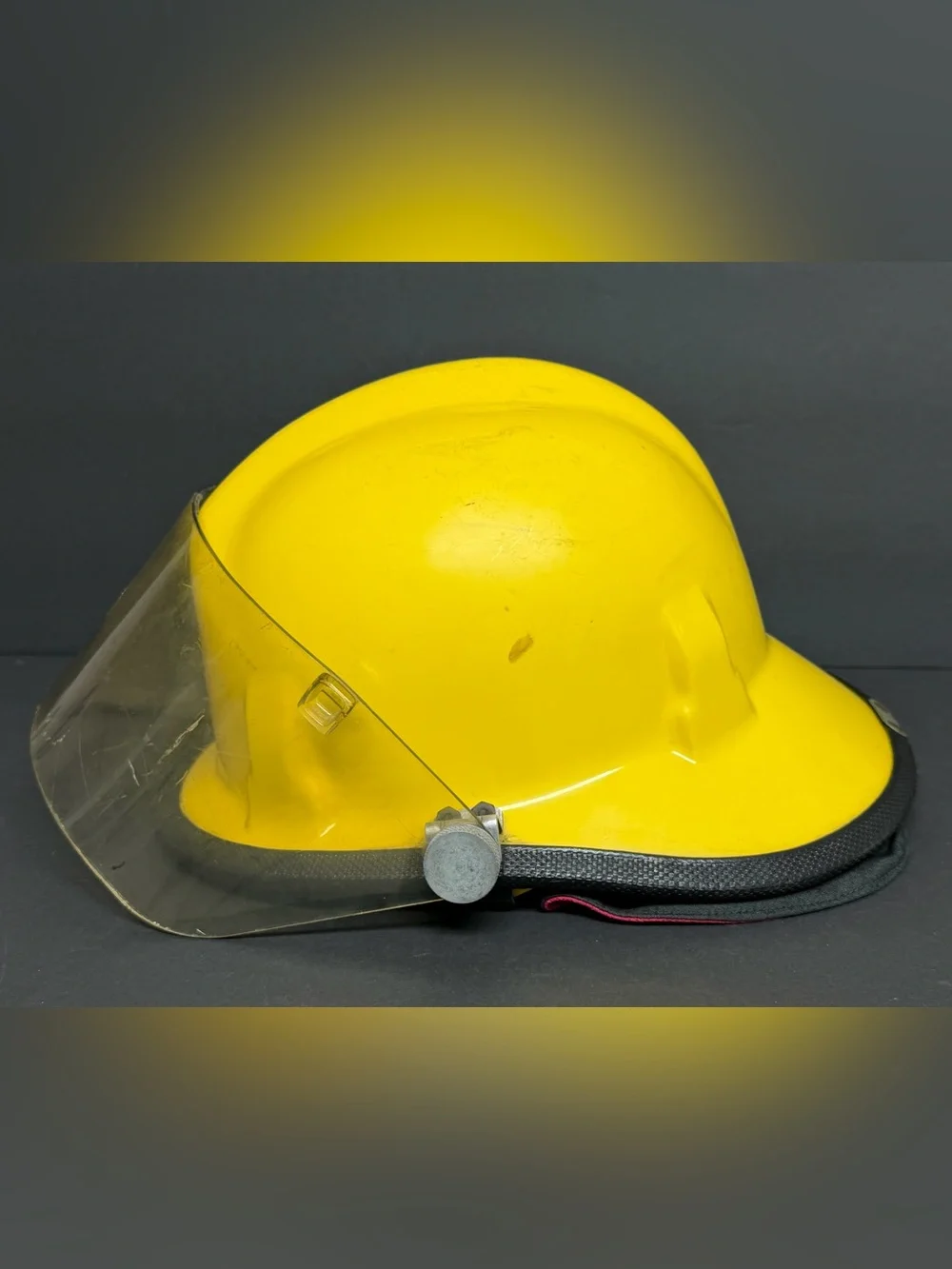 Vintage 90’s Cairns & Brothers Fire Fighter Yellow Style 660X ADJUSTABLE